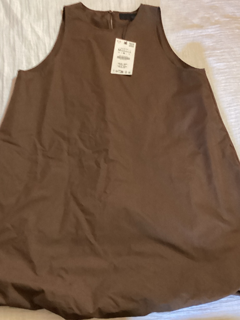 Zara Brown Sleeveless Mini Dress